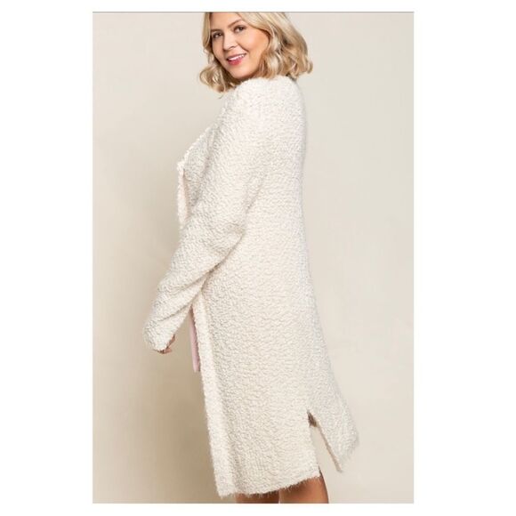 OFF white Alpaca Mohair Look Knit Cardigan - Picture 10 of 13